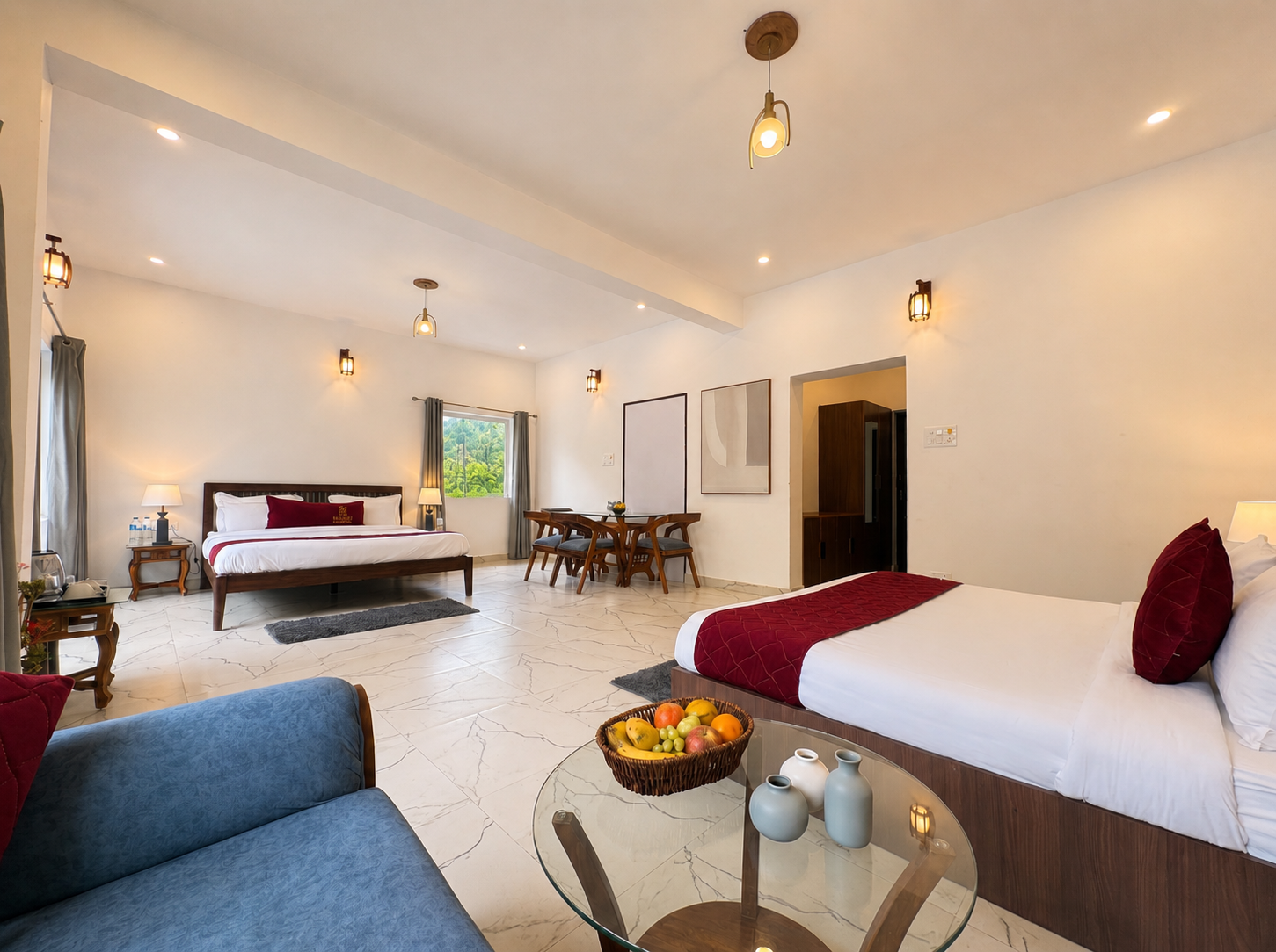 Cottage interior at the resort in Mukteshwar