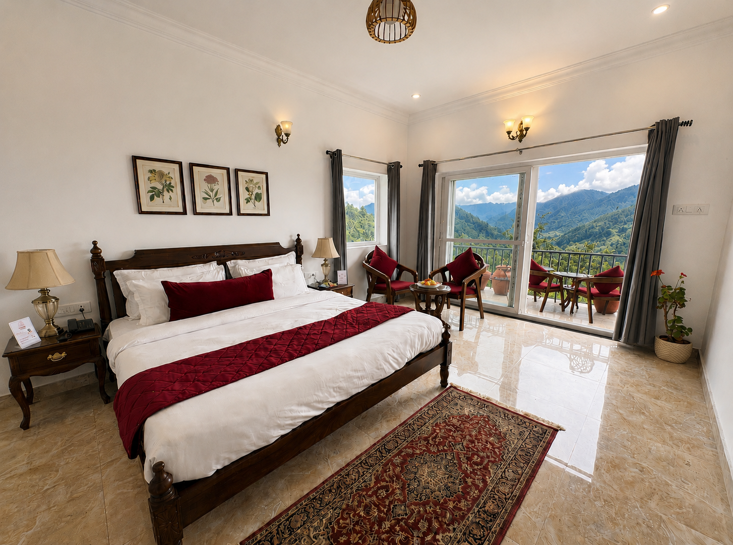 Room with a view at the resort in Mukteshwar
