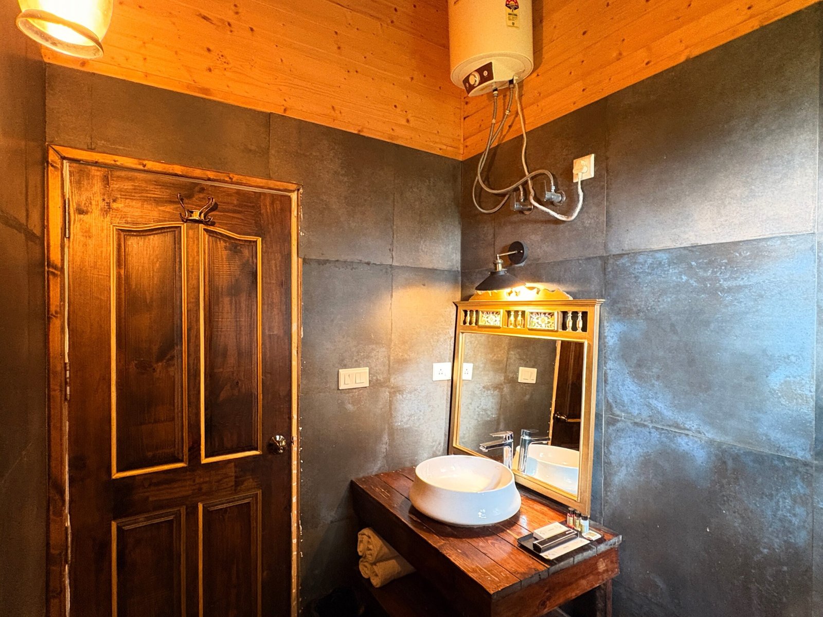 Well-appointed bathroom at the resort in Mukteshwar